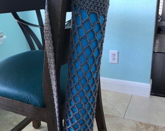 Blue - Pochampally Ikat Weave Yoga Mat Bag 28 main image 0