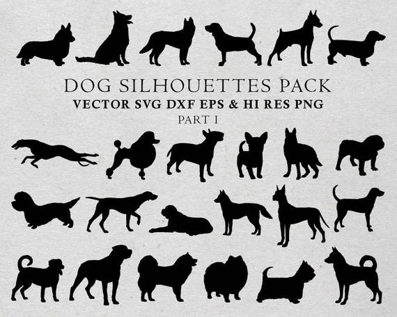 Dog SVG Dog Silhouette SVG Cut Files Dog Clipart Dog
