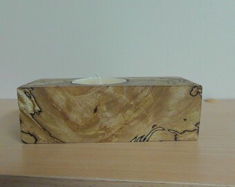 Wooden tealight holder
