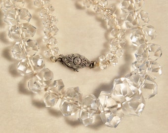 Luxurious Faceted Rock Crystal Necklace