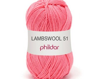 wool LAMBSWOOL color Carnation "Garance"