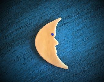 Ceramic Man in the Moon Magnet