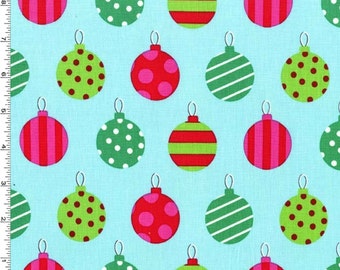 Christmas Fabric | Ornaments | Retro Holiday Fabric | Vintage Christmas