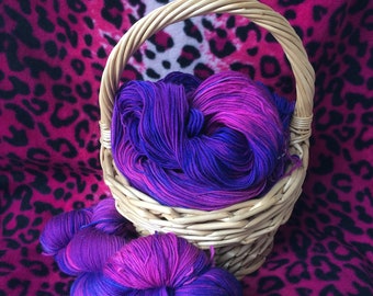 Hand dyed sock yarn 4 ply