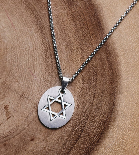 Star of David necklace Bar mitzvah gift Jewish jewelry Bat