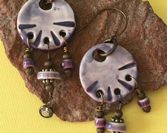 Artisan ceramic earrings
