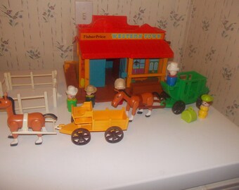 vintage fisher price little people western town