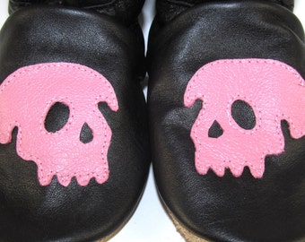 Soft Sole Leather Skulls Baby Shoes 18 to 24 Month Eco Friendly