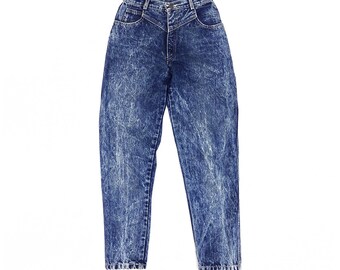 Vintage Mom Jeans 25, High Waisted Jeans, Acid Wash Jeans, 80s Jeans, High Waist Jeans, Tapered Leg Jeans, Audi Jeans, SIZE 25 x 27