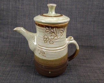 Beautiful Studio Pottery Teapot w/ Flower Design