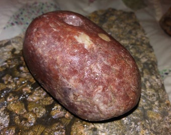 Long and chubby smooth river stone pipe!