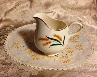 Vintage Creamer, Wheat Pattern Creamer, China Creamer, Creamer Wheat Pattern