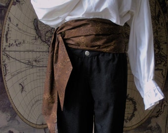 Pirate Sash, Cotton. Brown
