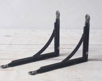 Two Vintage Metal Wall Brackets Decorative Plant Hanger #4