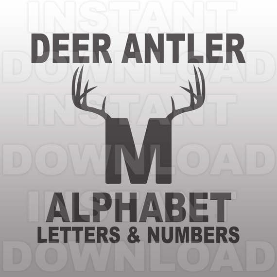 Download Deer Antler Font SVG FileAntler Alphabet SVGAntler Monogram