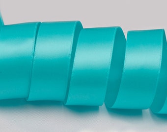 baby blue double faced satin ribbon 5 yards of 7 8
