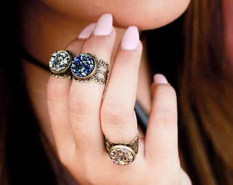 Womens Gypsy Rings - Adjustable Midi Rings - Above Knuckle Rings - Christmas Gift For Her Under 20 -Stocking Stuffer For Women - Top Finger