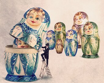 Matryoshka Doll, Dolls And Miniatures, Matryoshka, Matryoshka Dolls, Russian Doll, nesting dolls, nesting, russian nesting doll, russian