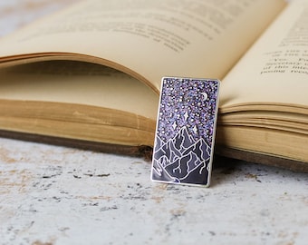 Velaris Literary Landscapes hard enamel pin - night court pin, mountain pin, galaxy pin, acotar, acomaf, acowar, book lover, literary gift,
