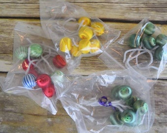 28 Vintage Satin Ball Tie-ons Christmas Package Decoration
