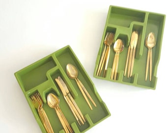 Avocado Green Flatware Organizer