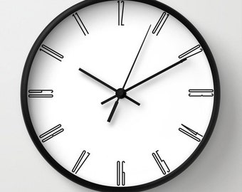 Tall numbers wall clock, minimalist decoration, classic wall clocks, black numbers, unique wall clock
