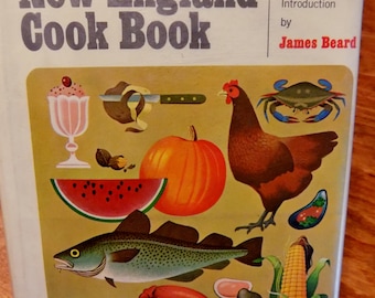 Vintage Cookbook - June Platt's New England Cook Book - First Edition - 1971 - Hardcover w/DJ - Intro by James Beard - Seafood/Soups/Poultry