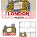 Wanderlust x 'London' Tower Bridge - Die Cut Embroidered Iron On Applique Patch # Uk England Scotland Liverpool Citadel English British