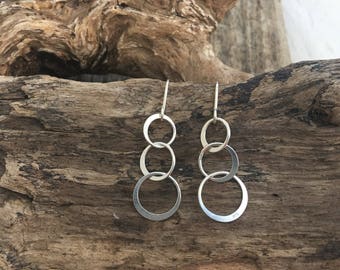 Circles sterling silver earrings