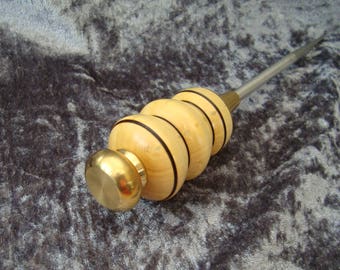 SCRATCH AWL with Boxwood handle*Long reach awl*Woodturning*Tool*Pilot holes*Handyman equipment*DIY tool*Father's Day gift