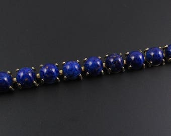Faux Lapis Lazuli Bracelet, Blue Glass Bracelet, Blue Bracelet, Faux Stone Bracelet