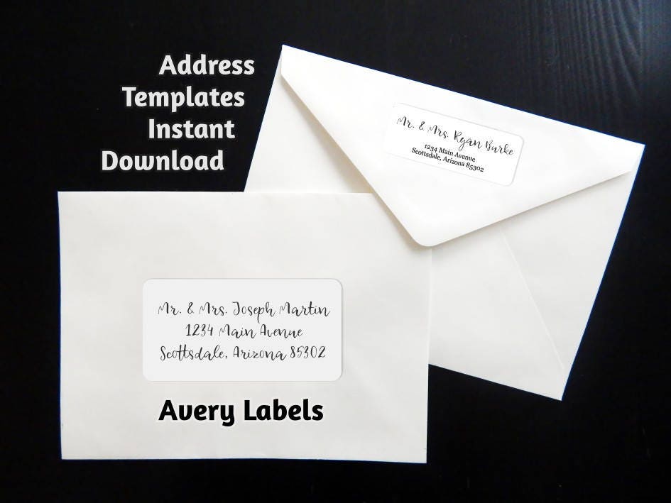 avery envelope labels