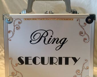 Gold Bling Wedding Ring Security Briefcase