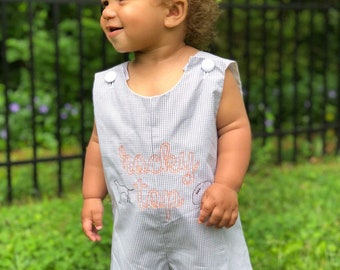 PREORDER LSU Jon Jon, Tigers, Jon Jon, Shortall, Romper, Alabama, Mississippi State, Ole Miss, Clemson, Tennessee, Purple, Yellow, Red, Navy