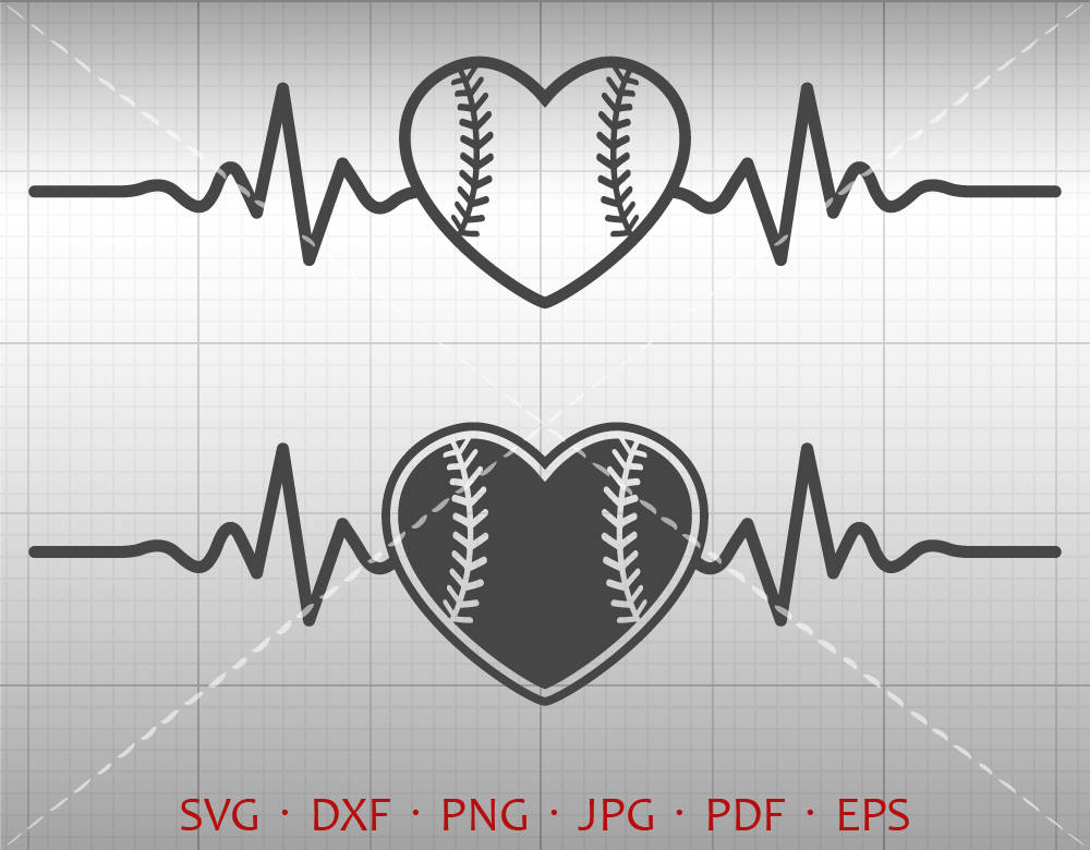 Free Free Baseball Heartbeat Svg 2 SVG PNG EPS DXF File