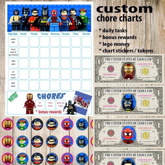 Kids Chore ChartLego Superhero PlannerKids Reward
