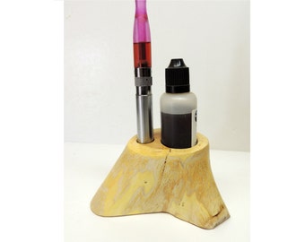 Solid Sycamore Wood 510 style E Cigarette and Liquid Holder ~ Ecig stand, Vapor Stand for car or home