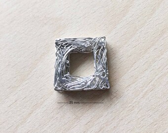 charm sterling silver square wire