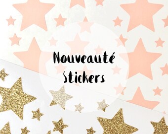 Mini stickers pink blush and gold star sequin (100 PCs).