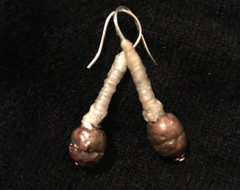 African Brass Bead Earrings