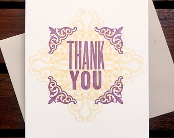 Thank You letterpress card