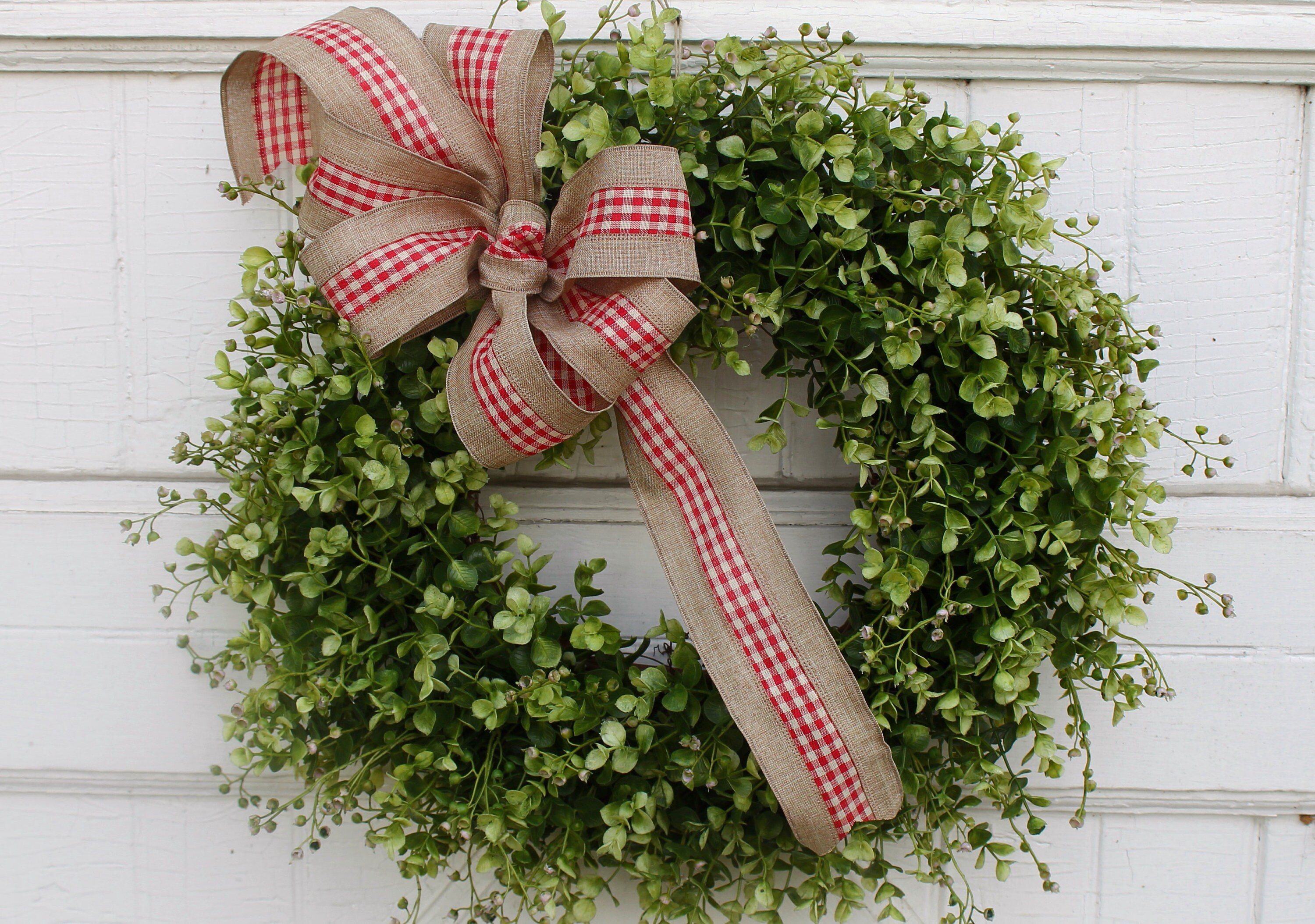 Farmhouse Christmas Wreath Boxwood Wreaths Holiday Decor