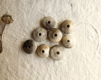 Ceramic beads; handmade; artisan beads; primitive earthy
