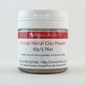 Bronze Metal Clay Powder 50g, Jewellery Making Craft Supply, Bonschelle brand