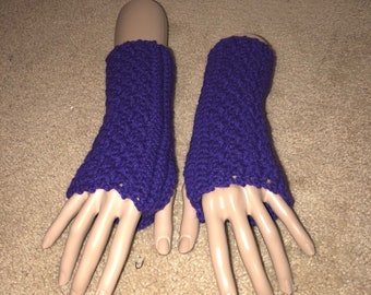 Purple Fingerless Gloves