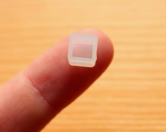 TINY Clear Square Cube Flexible Silicone Mold