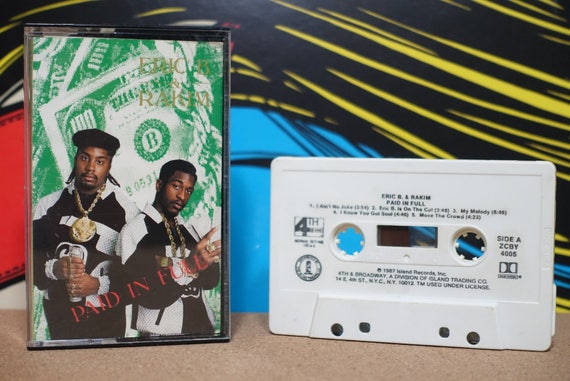 Paid In Full by Eric B & Rakim Vintage Cassette Tape