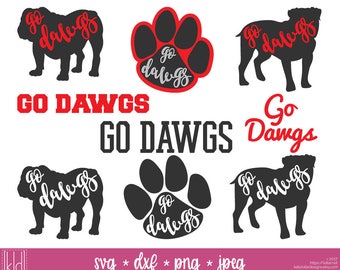 9 Bulldog SVGs - Go Dawgs - Dawg Football - High School or Little League Team - Dawg svg - Dawg Baseball
