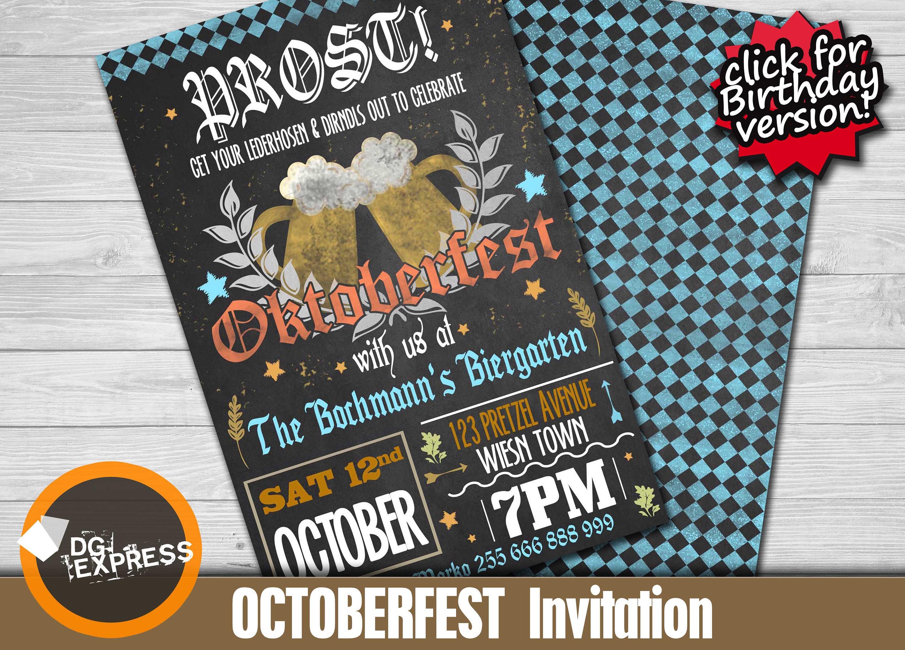 Oktoberfest Invitation OKTOBERFEST Invitation