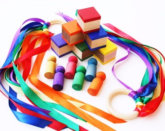 Rainbow Gift, Waldorf learning toy, Wooden toys, Handmade Montessori materials, Fun toys for kids, Rainbow baby, Preschool gift